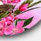 Designart - Little Yellow Bird Near The Nest with Flowers - Traditional Metal Circle Wall Art